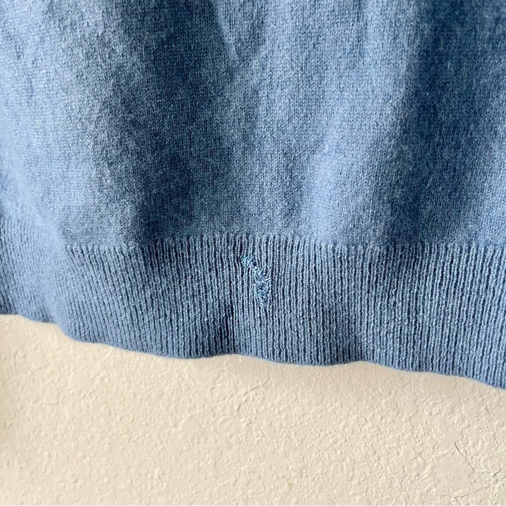 UNIQLO 100% Cashmere 3D Knit seamless chambray blue turtleneck sweater SIZE XS - Picture 4 of 6